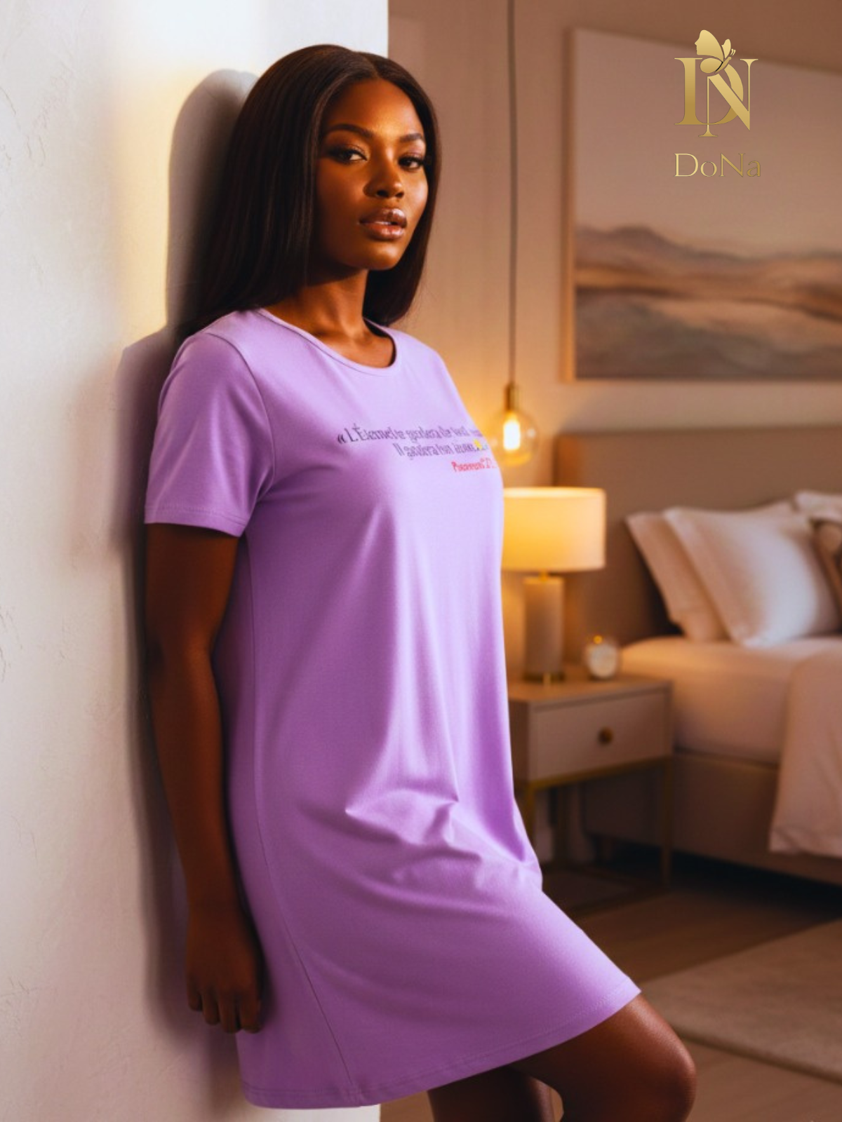 Robe de Nuit Lilas – Image 2